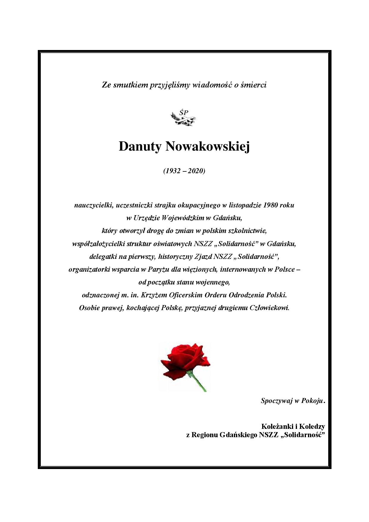DNowakowska nekrolog